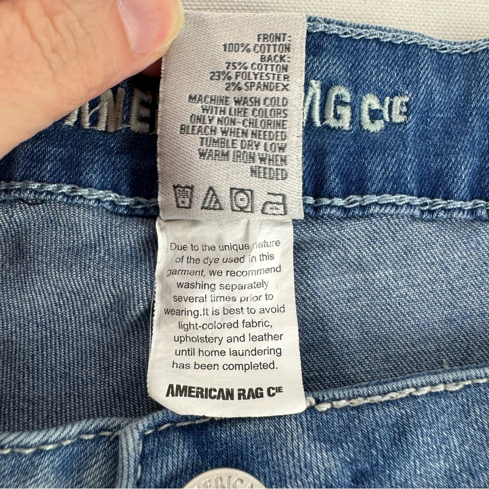 American Rag Medium Wash Distressed High Waist Jeans 22W - Picture 5 of 13